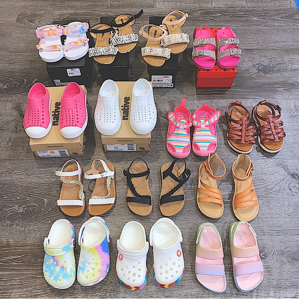 SOLD ON MERCARI Huge Sandals / Shoes Toddler Girl Bundle Lot ALL SIZE 8T